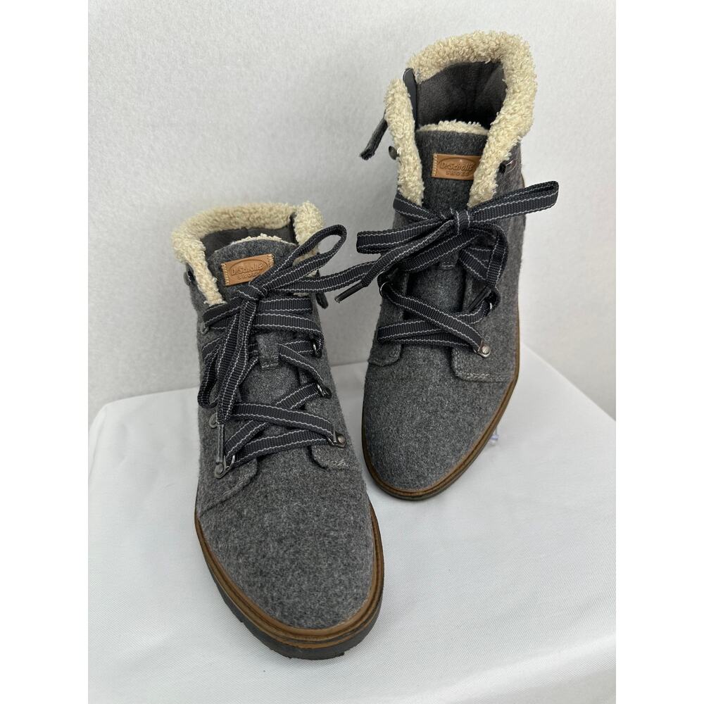 Dr Scholl's Love To Charcoal Gray Waterproof Lace up Hiking Boots 8M